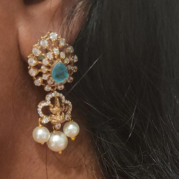 Divine Lakshmi Peacock 92.5 Silver Kante Set