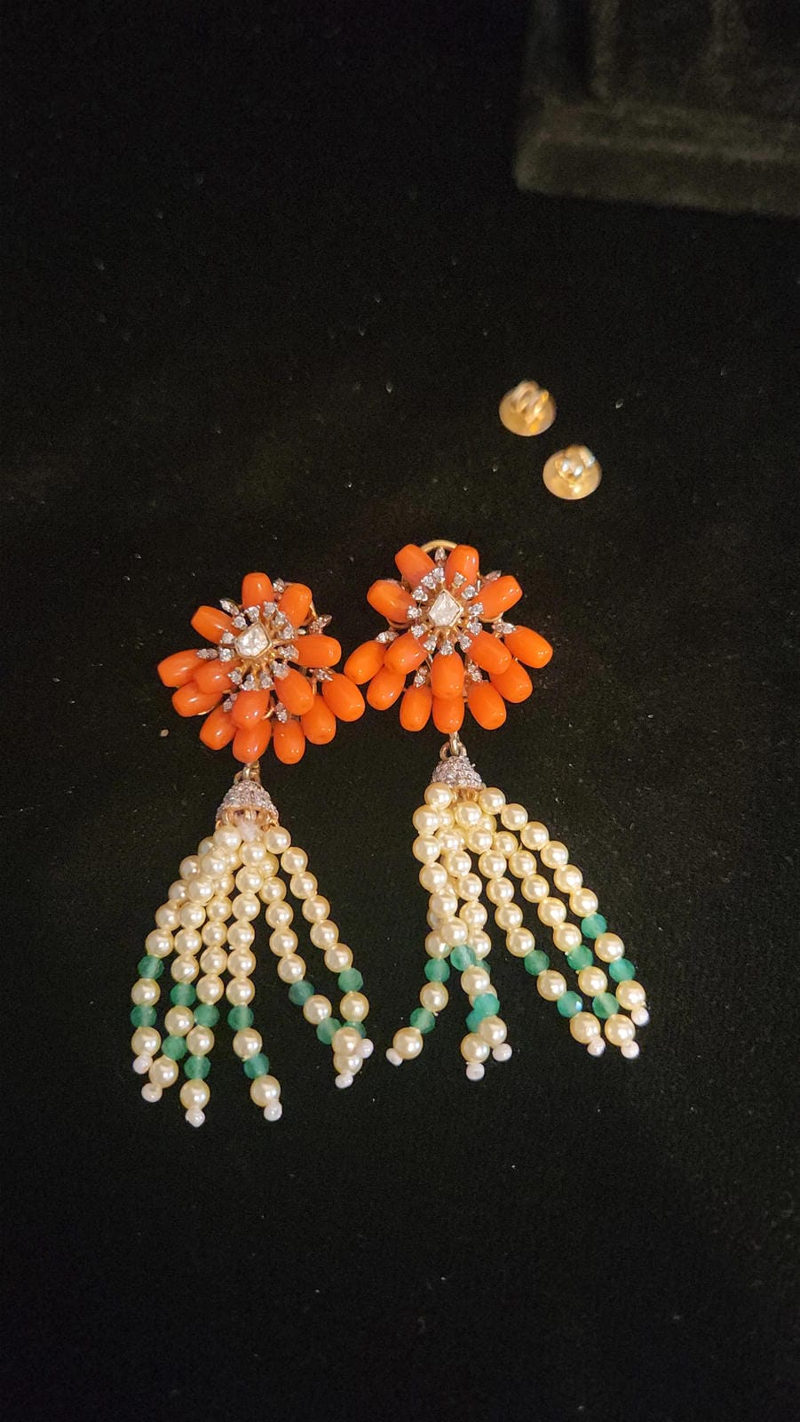 Vibrant 92.5 Silver Floral Dangler Pendant Set