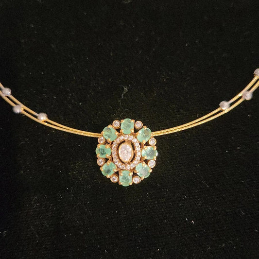 Charming Two-Tone 92.5 Silver Flower Kante