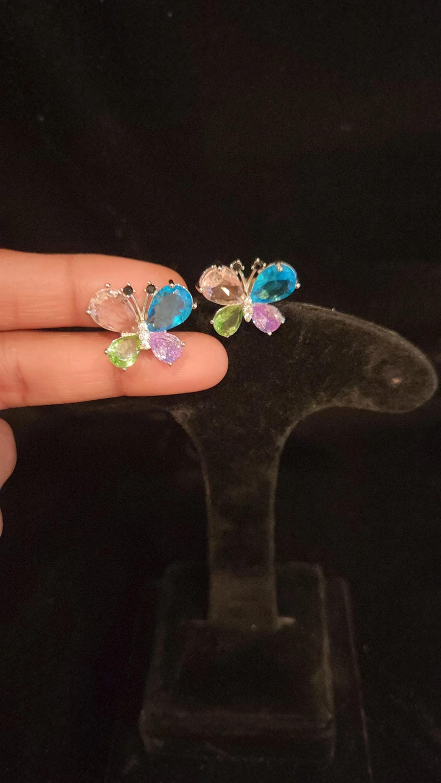 Dazzling Butterfly Crystal Studs