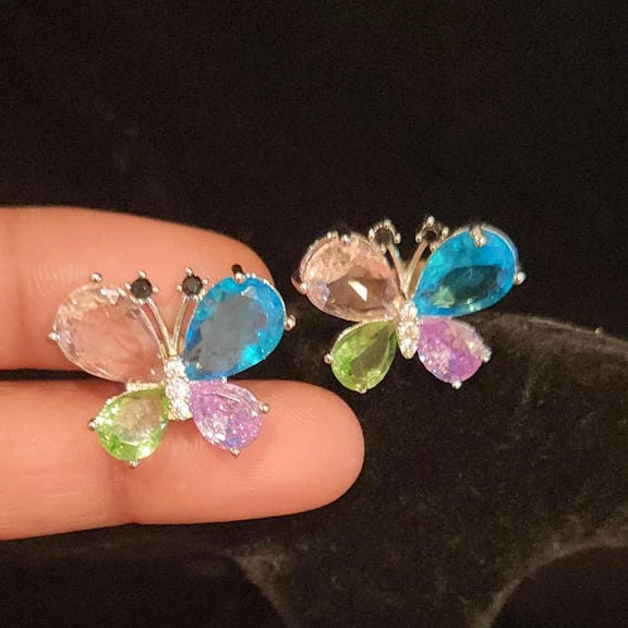 Dazzling Butterfly Crystal Studs