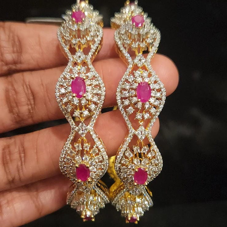Brilliant Rhombus Diamond Finish Bangles