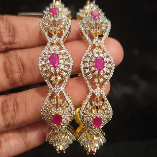 Brilliant Rhombus Diamond Finish Bangles