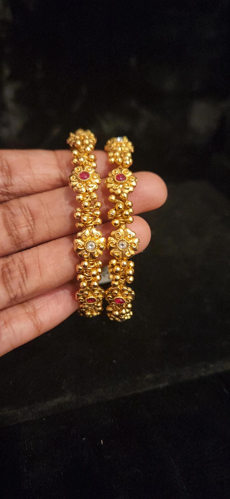 Brilliant Loreal Gold Ball Bangles