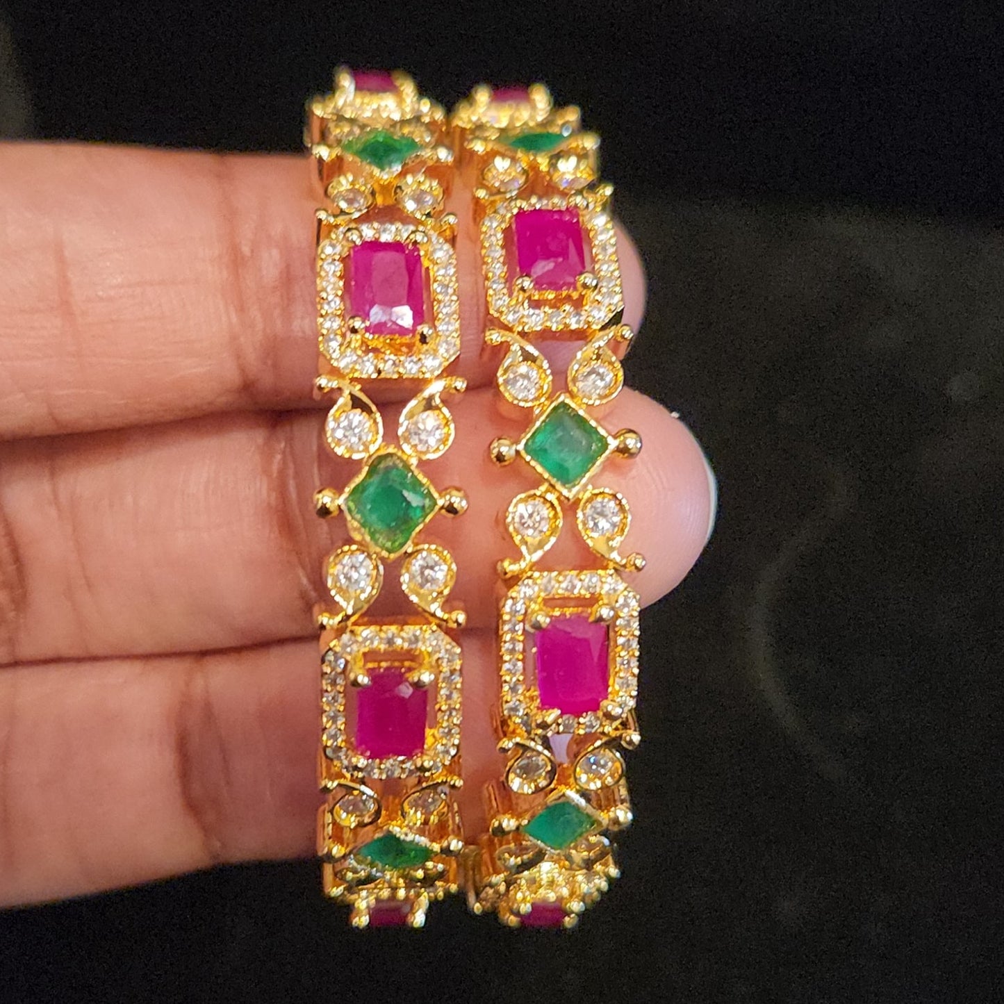 Vibrant Multi Color CZ Classic Kids Bangle