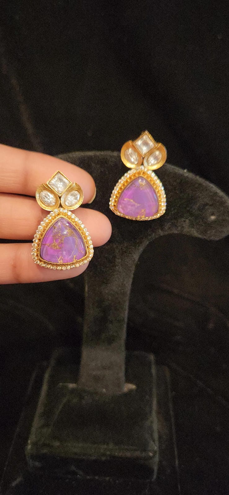 Vibrant Tear Drop Fire Studs