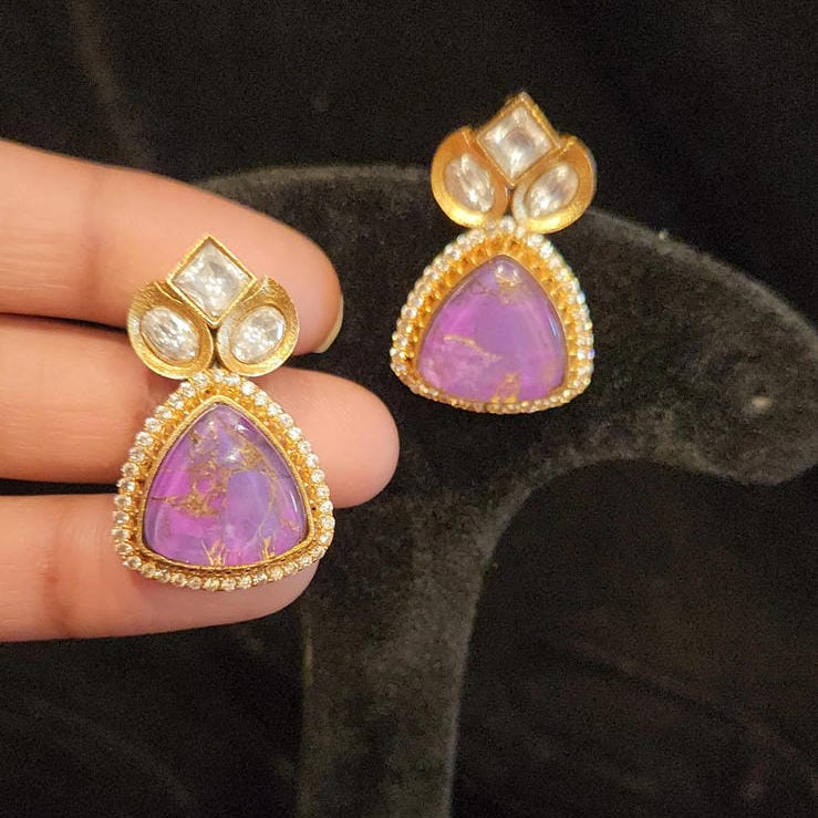 Vibrant Tear Drop Fire Studs