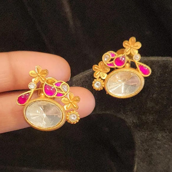 Brilliant Moissanite Peacock Earrings