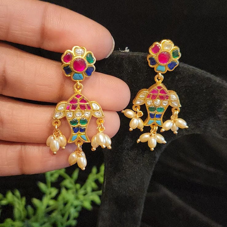 Vibrant Fish Design Earrings