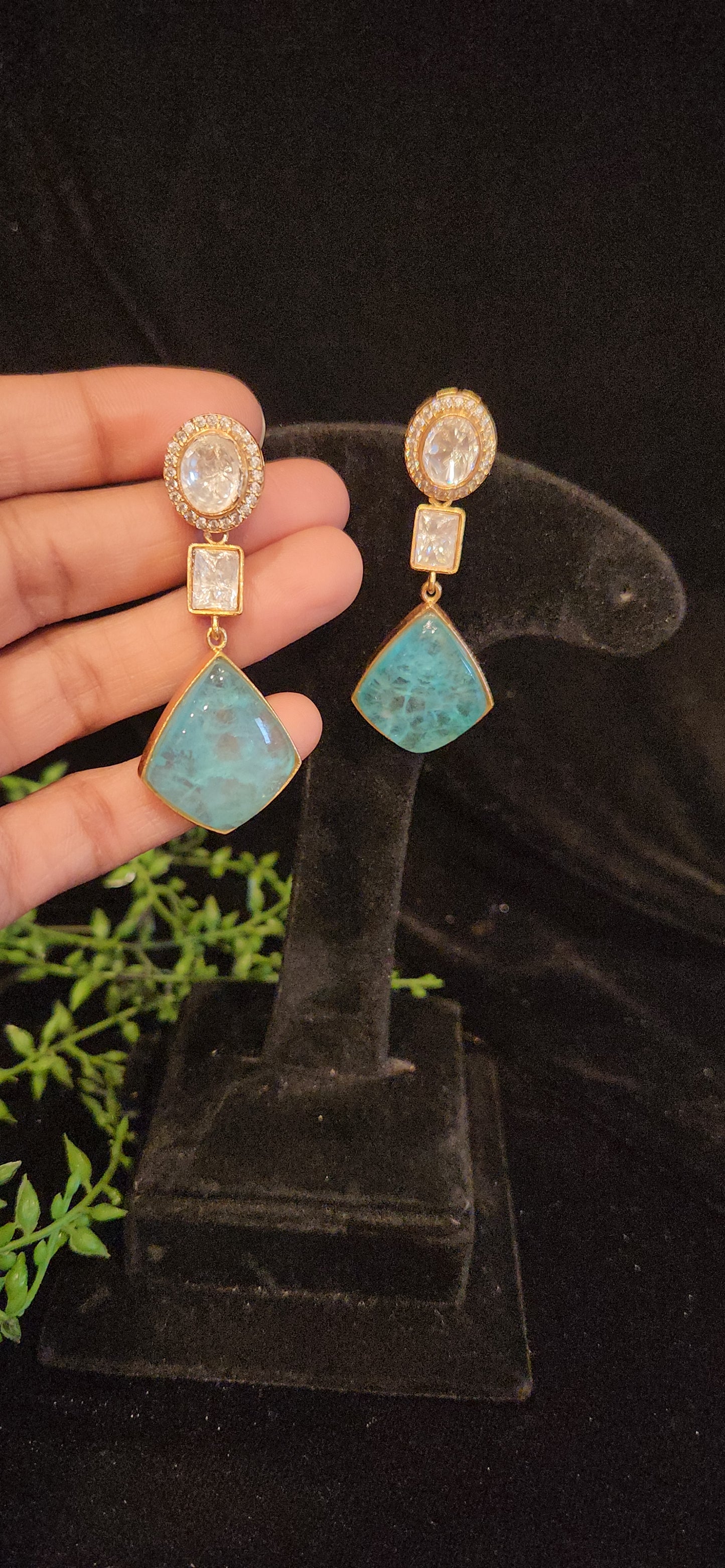 Brilliant Moissanite Cocktail Earrings