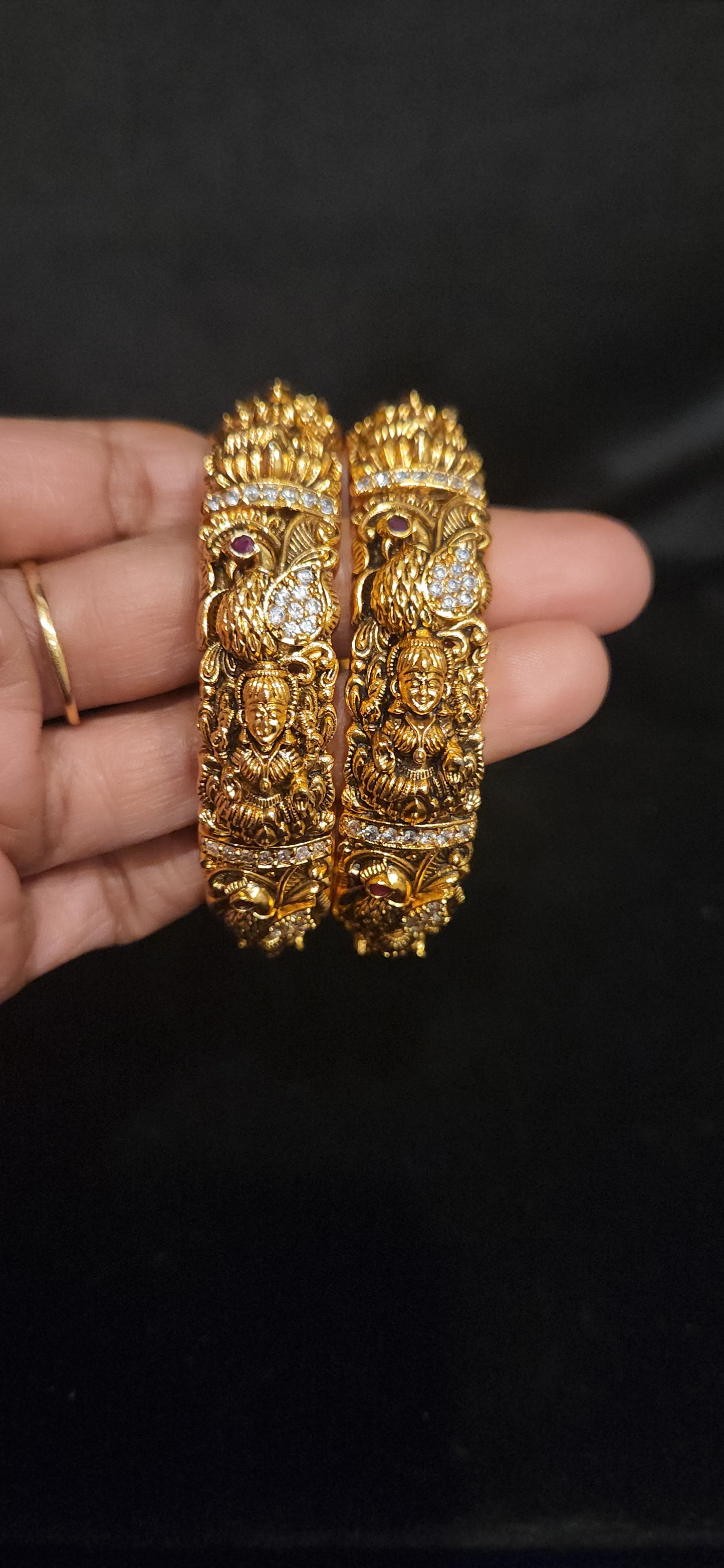Lakshmi Peacock Design Antique Bangles
