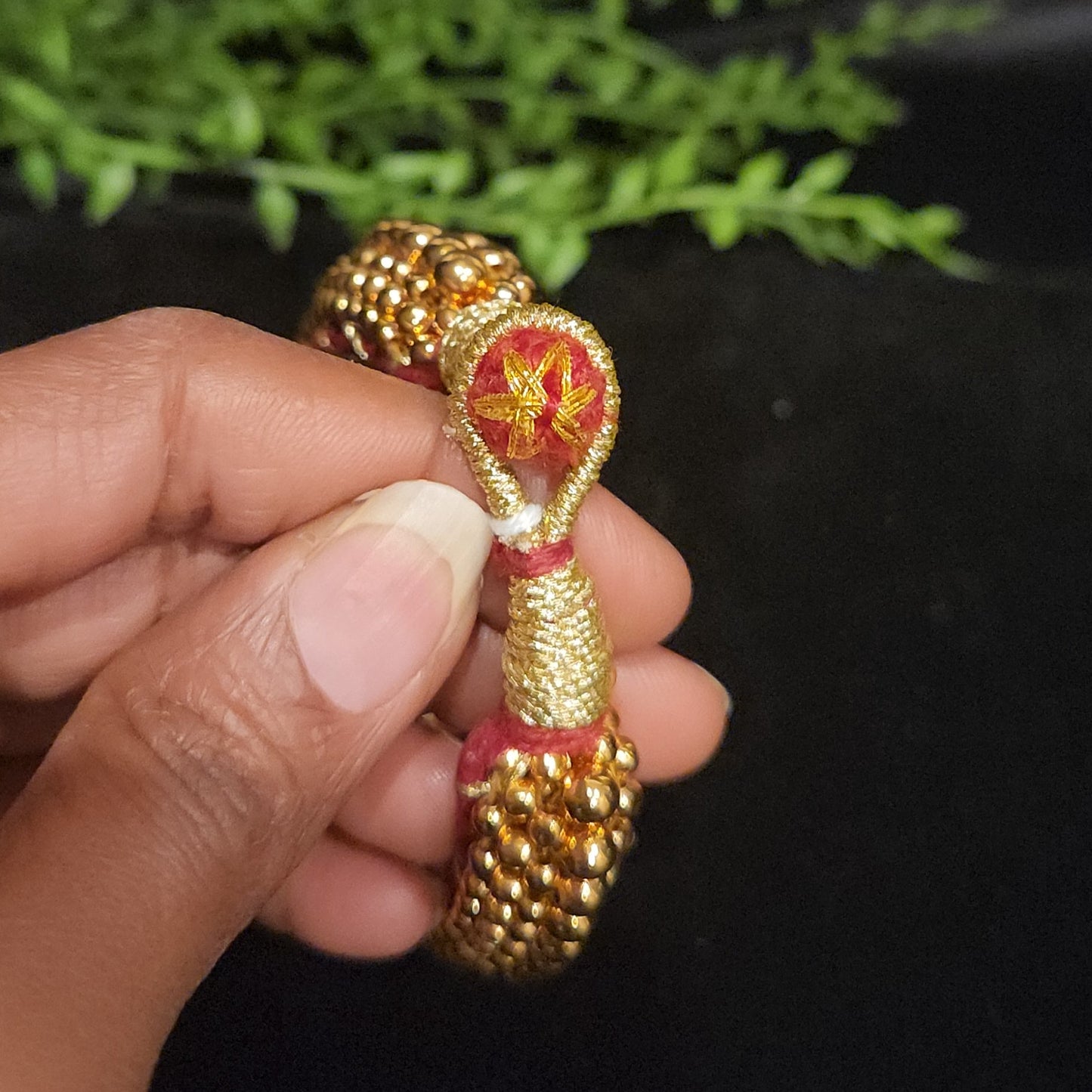 Golden Beads Adjustable Kada