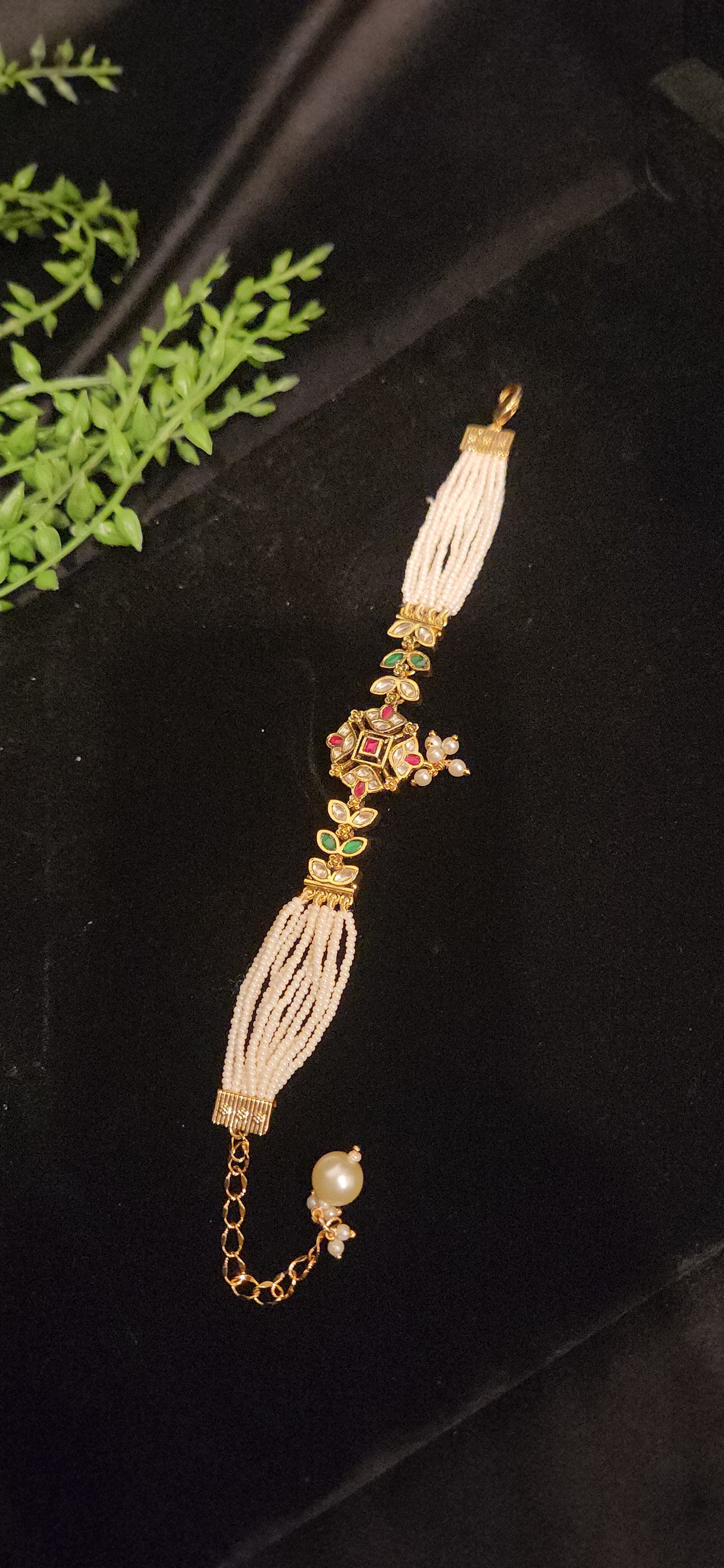 Multi-Color Pachi Kundan pearls Bracelet