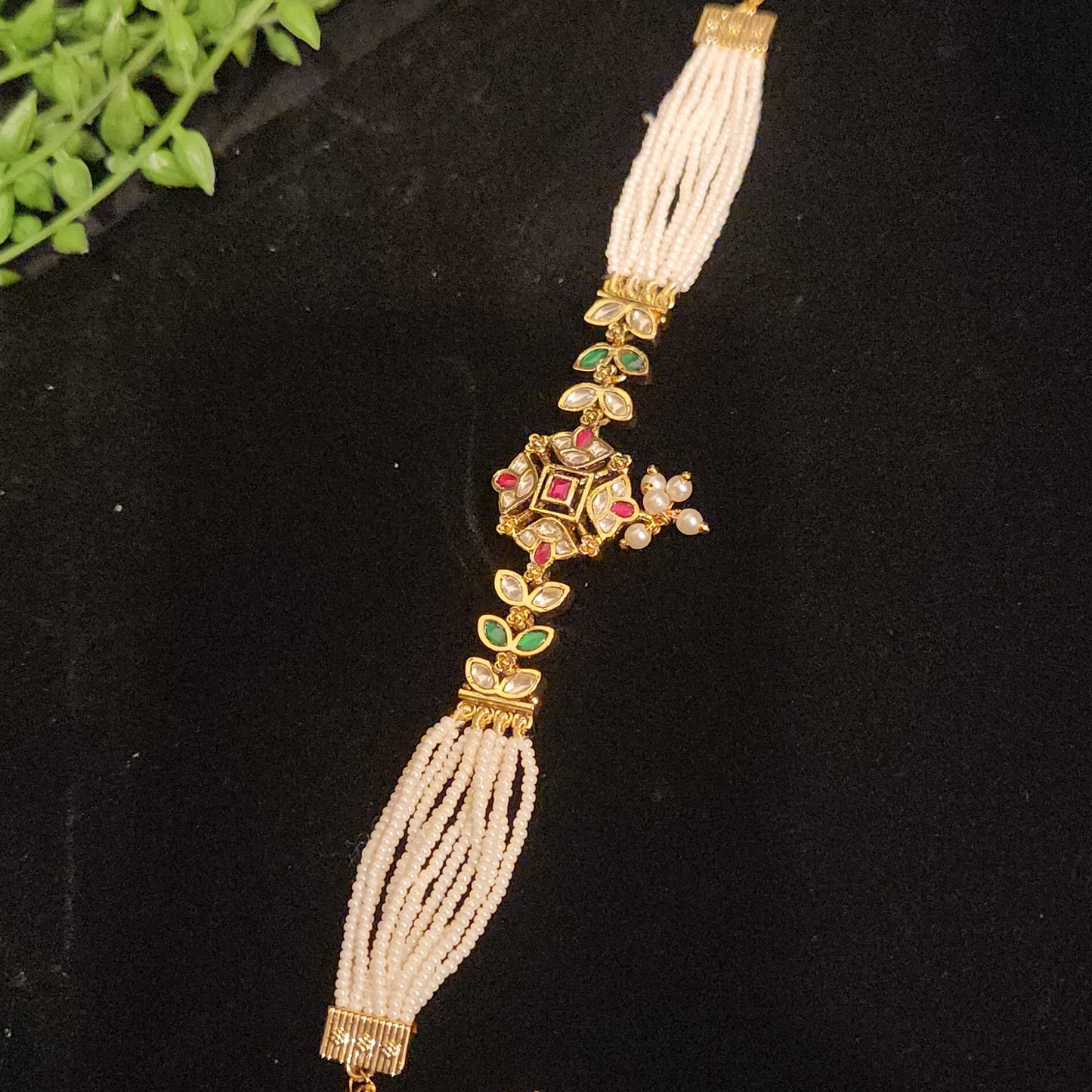 Multi-Color Pachi Kundan pearls Bracelet