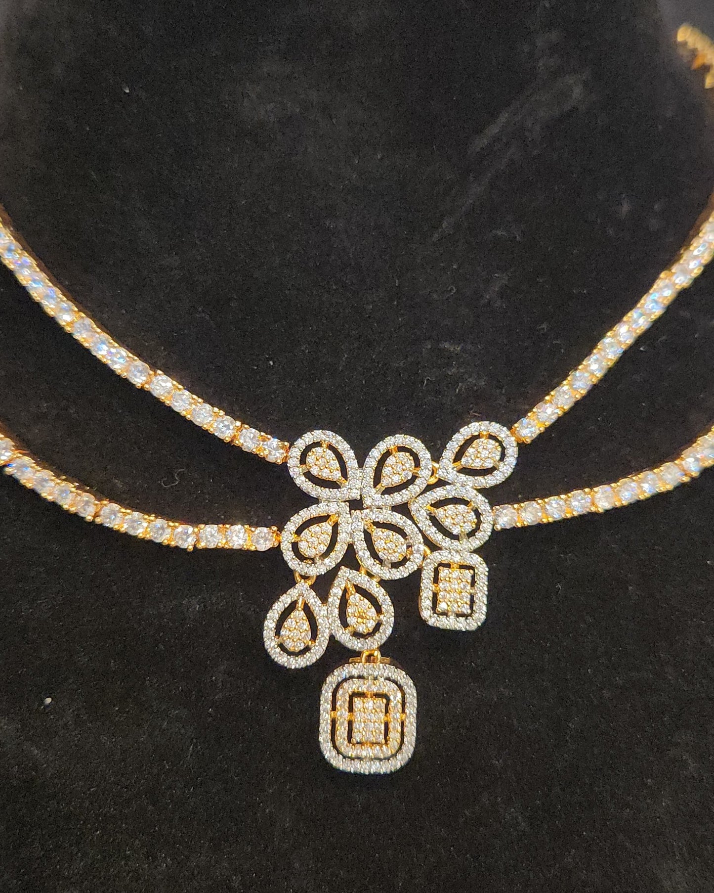 Double Layer Designer Necklace Set