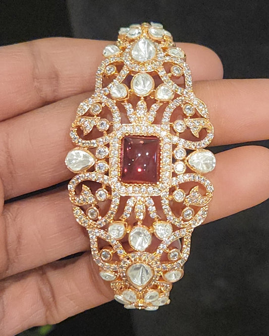 Signature Designer polki kundan & CZ Bracelet