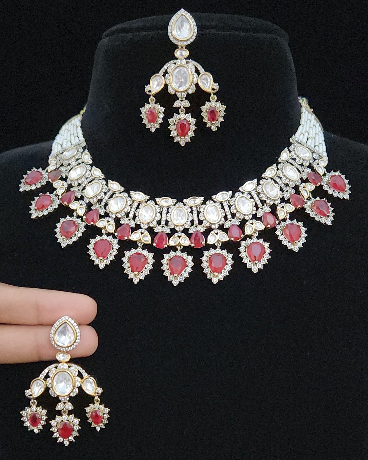 Charming Moissanite Designer Necklace Set