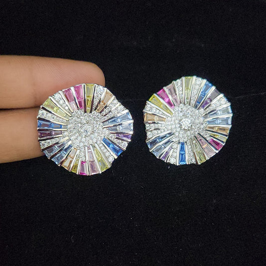 Charming Designer Multicolor Pattern Studs