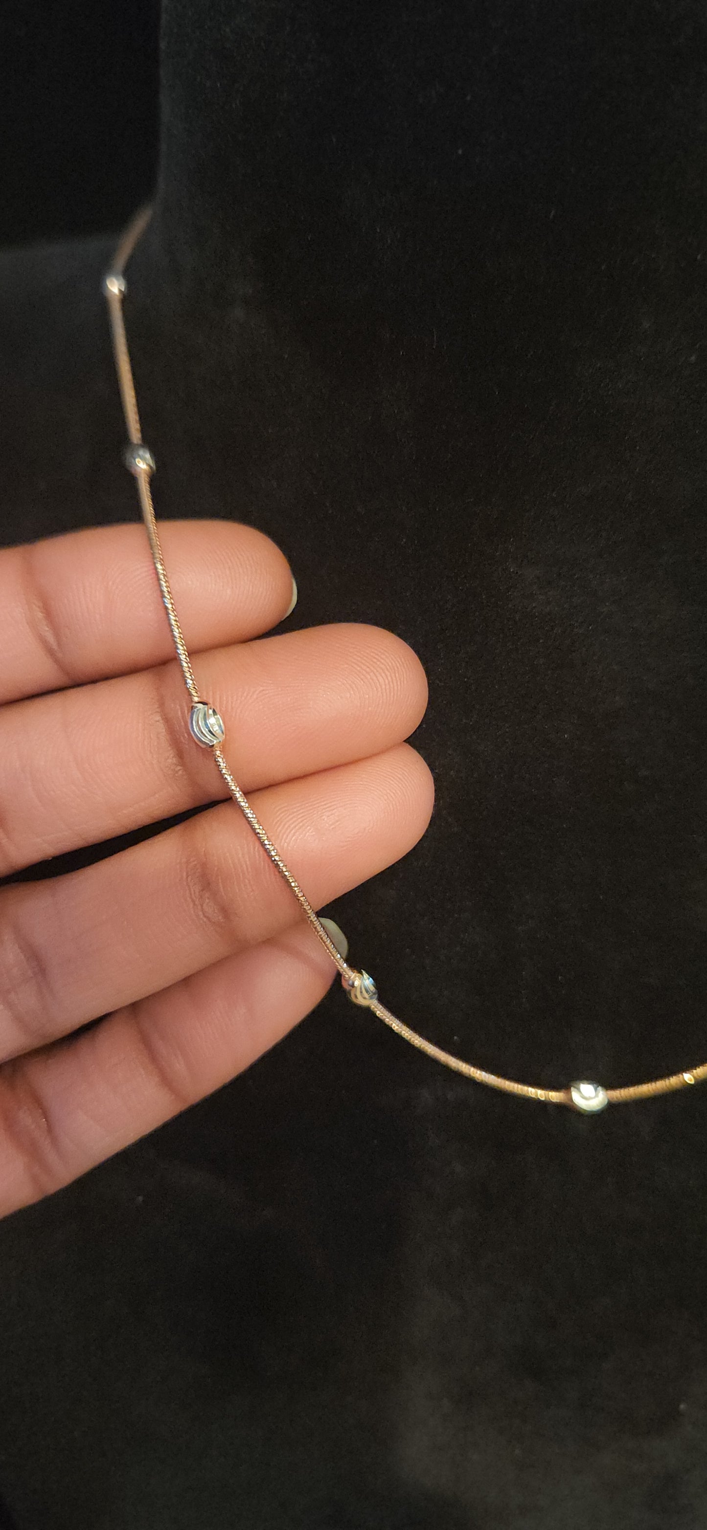 92.5 Silver Moissanite Motif Chain