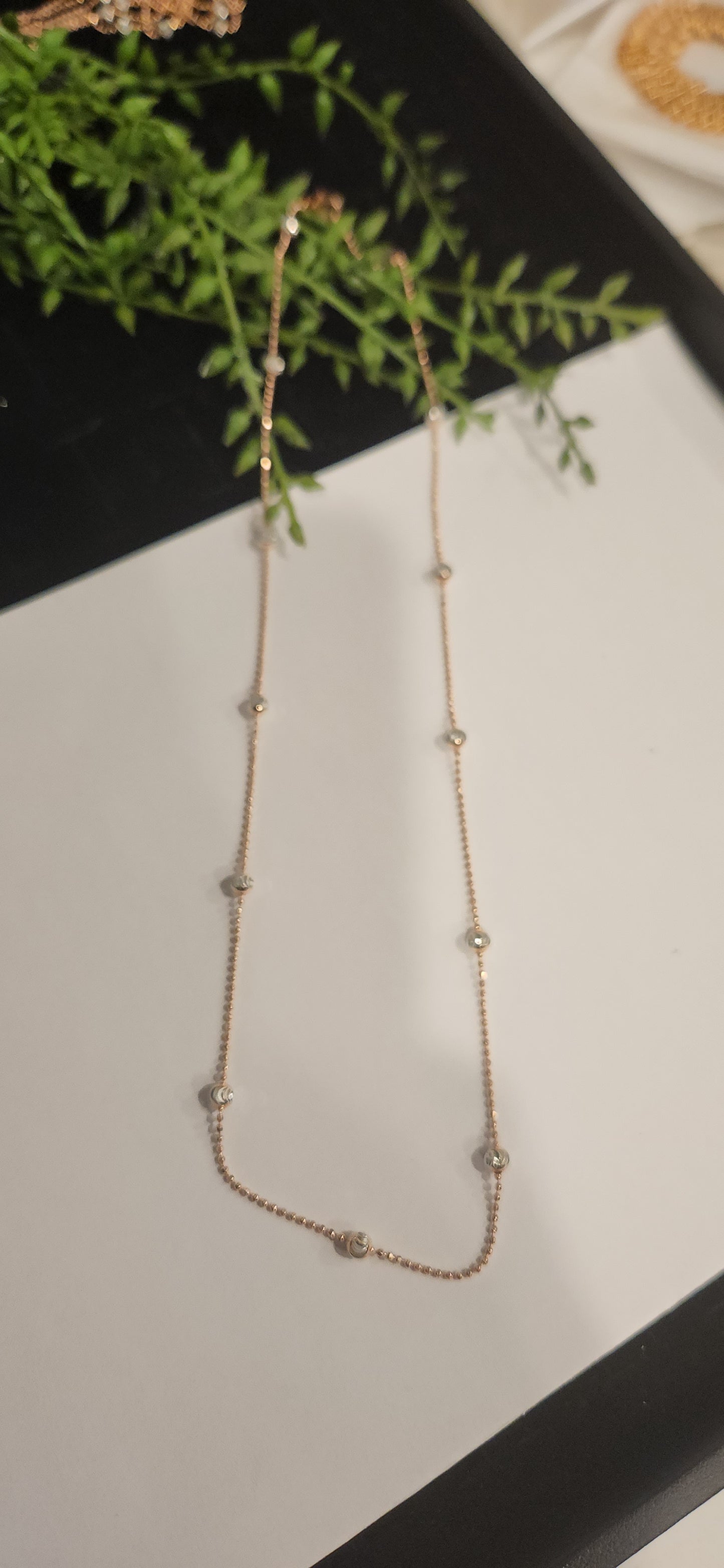 92.5 Silver Moissanite Floral Motif Chain