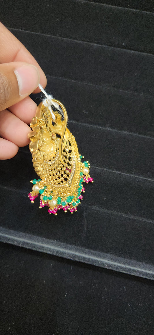 92.5 Silver Lakshmi Devi Peacock Pendant