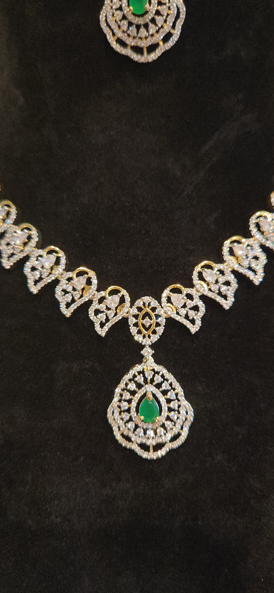 Pretty CZ Necklace Set