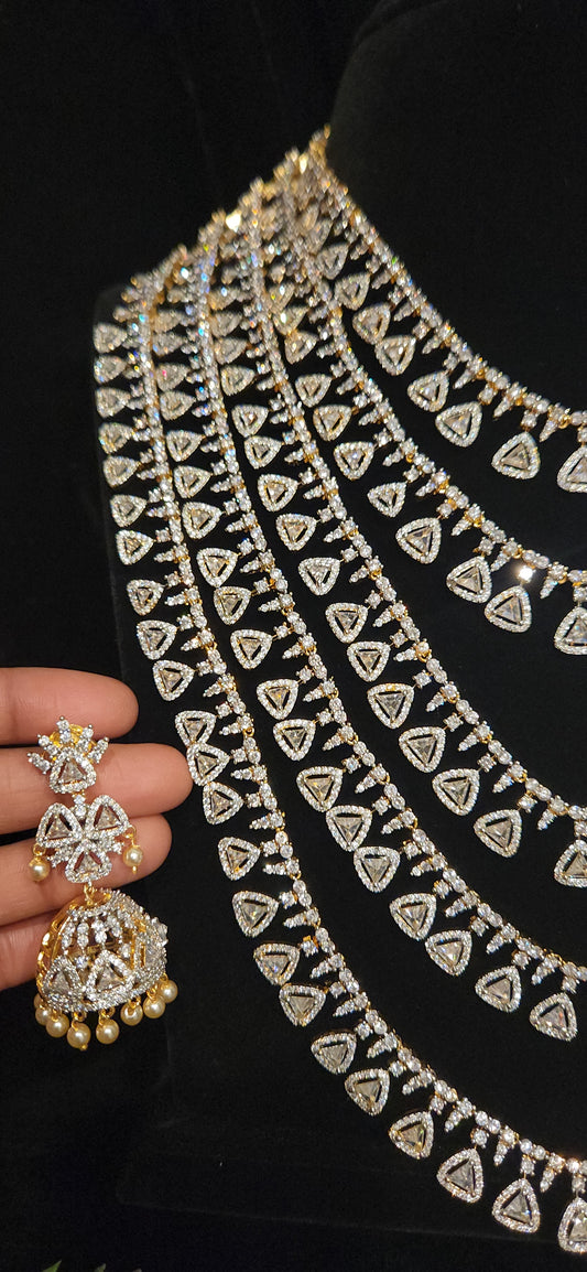 Royal Grandeur 5 Layer CZ Necklace Set