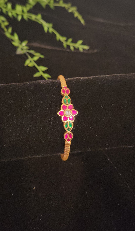 Multicolor Floral Kundan Bracelet