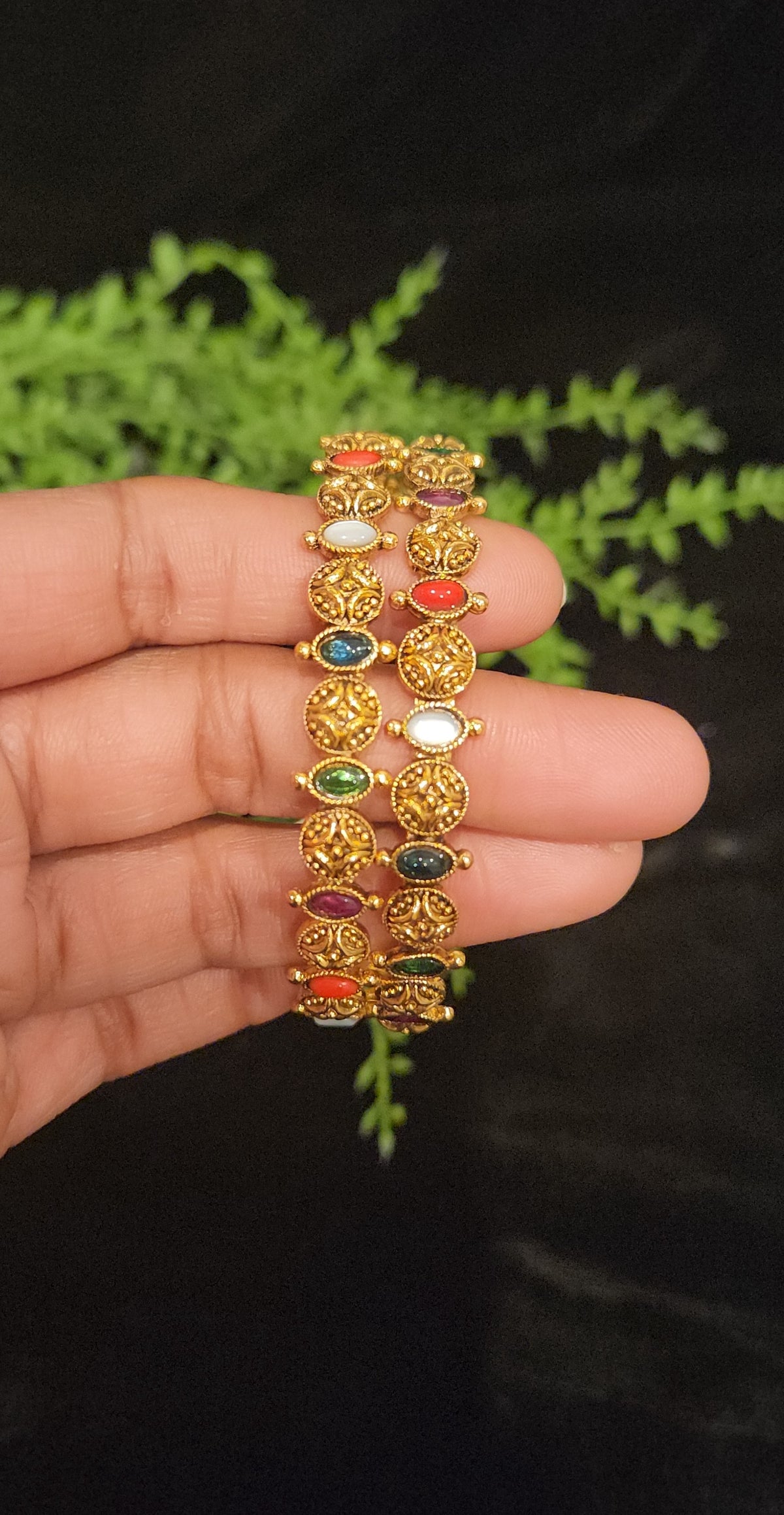 Traditional Navarathan Stone Bangles