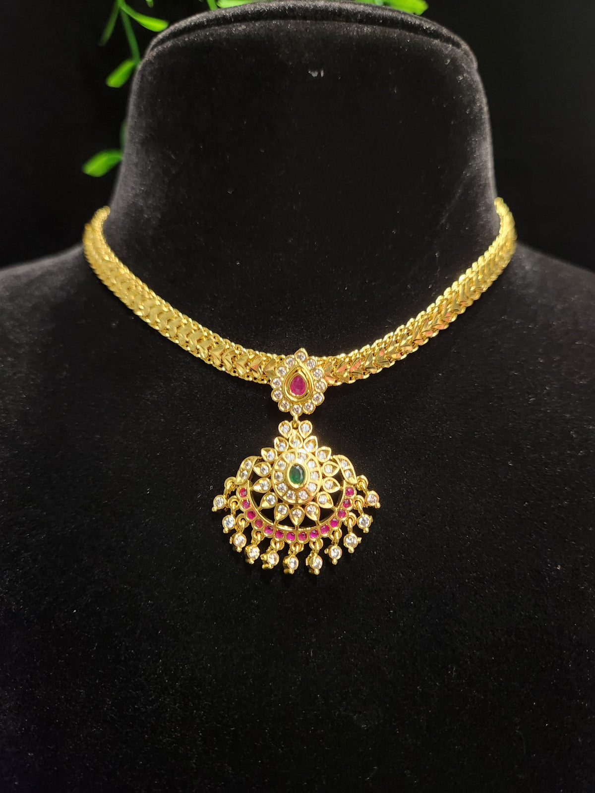 Vintage Adiga Model Necklace with Multicolour Pendant
