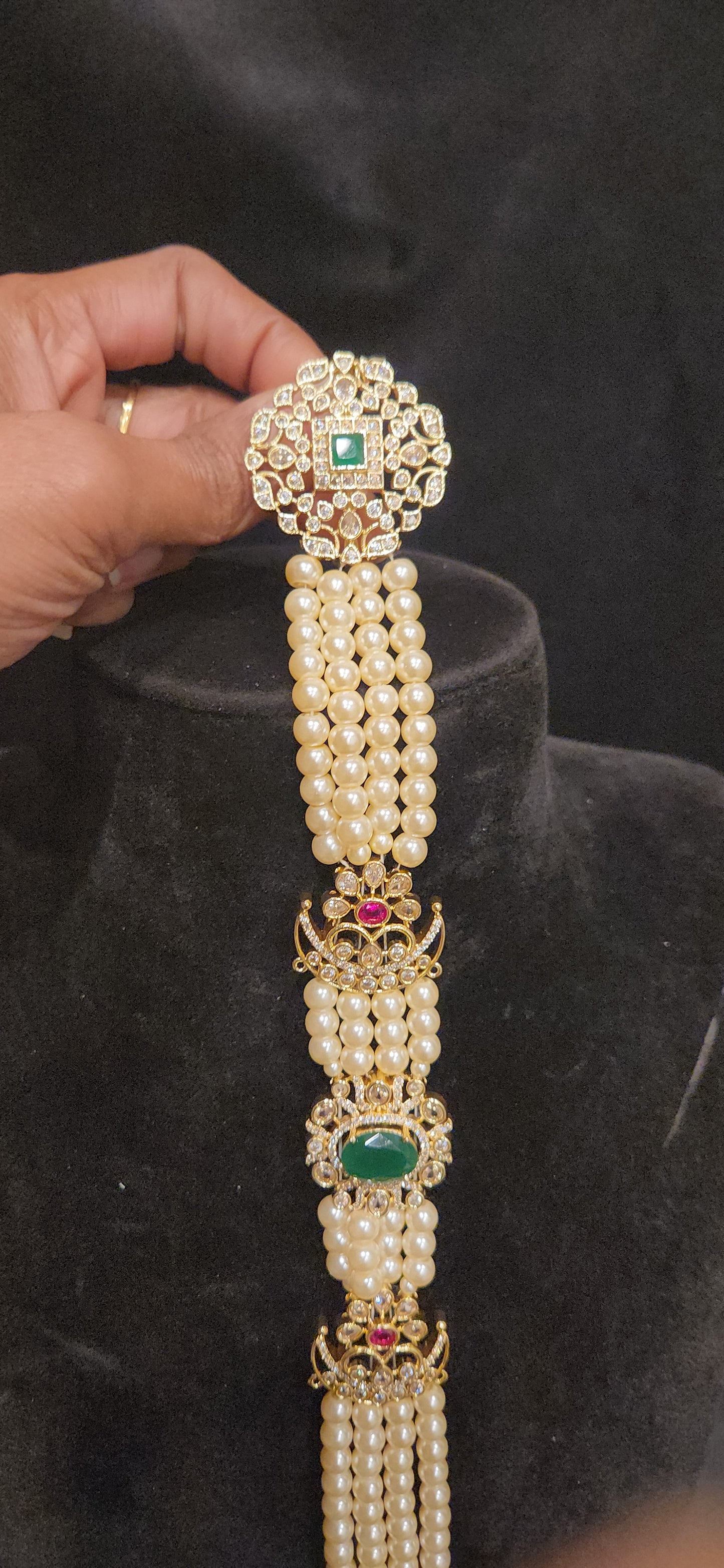 Opulent Pearl Emerald & Ruby Jada