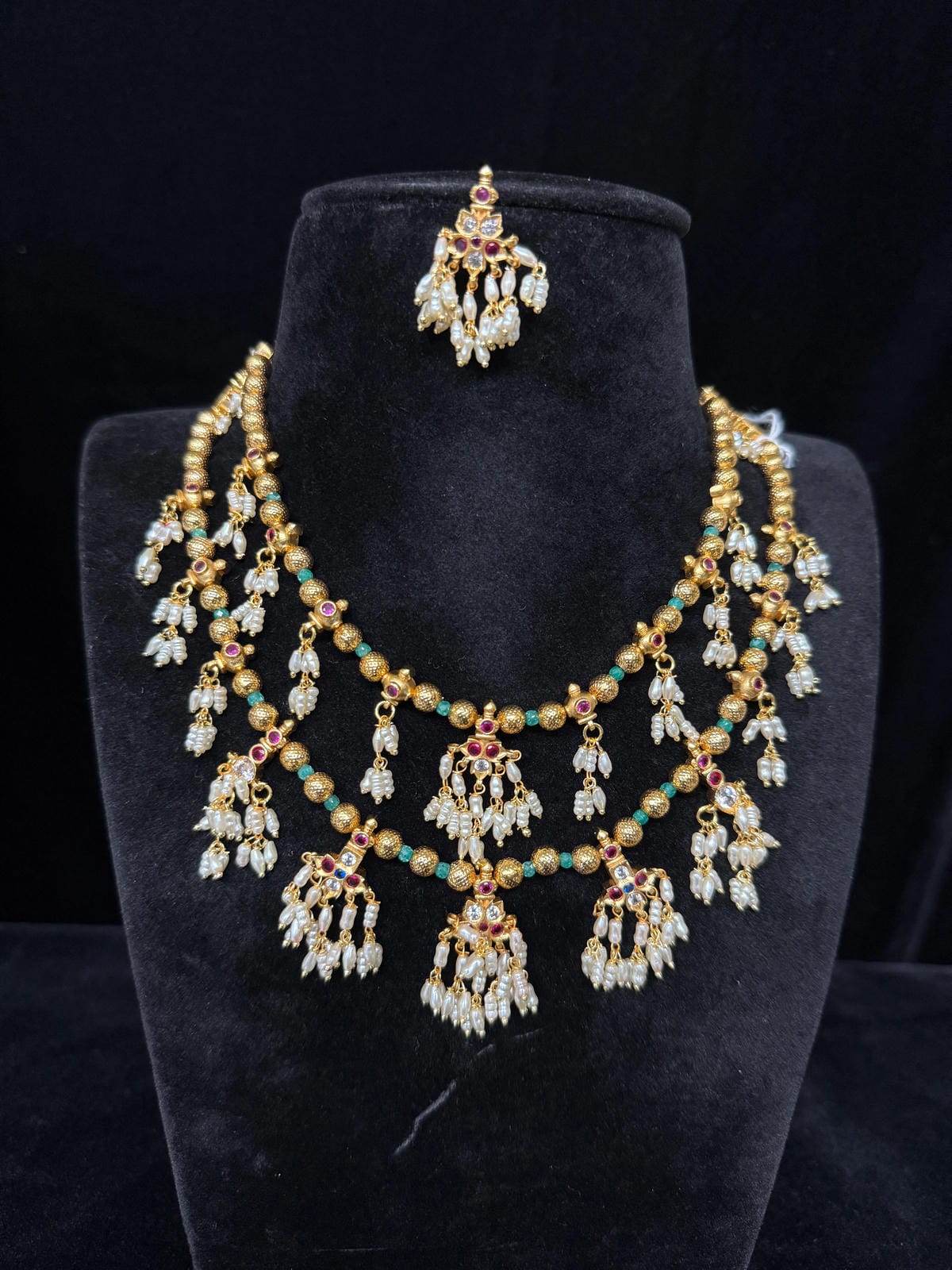 Double Layered Beads Mala