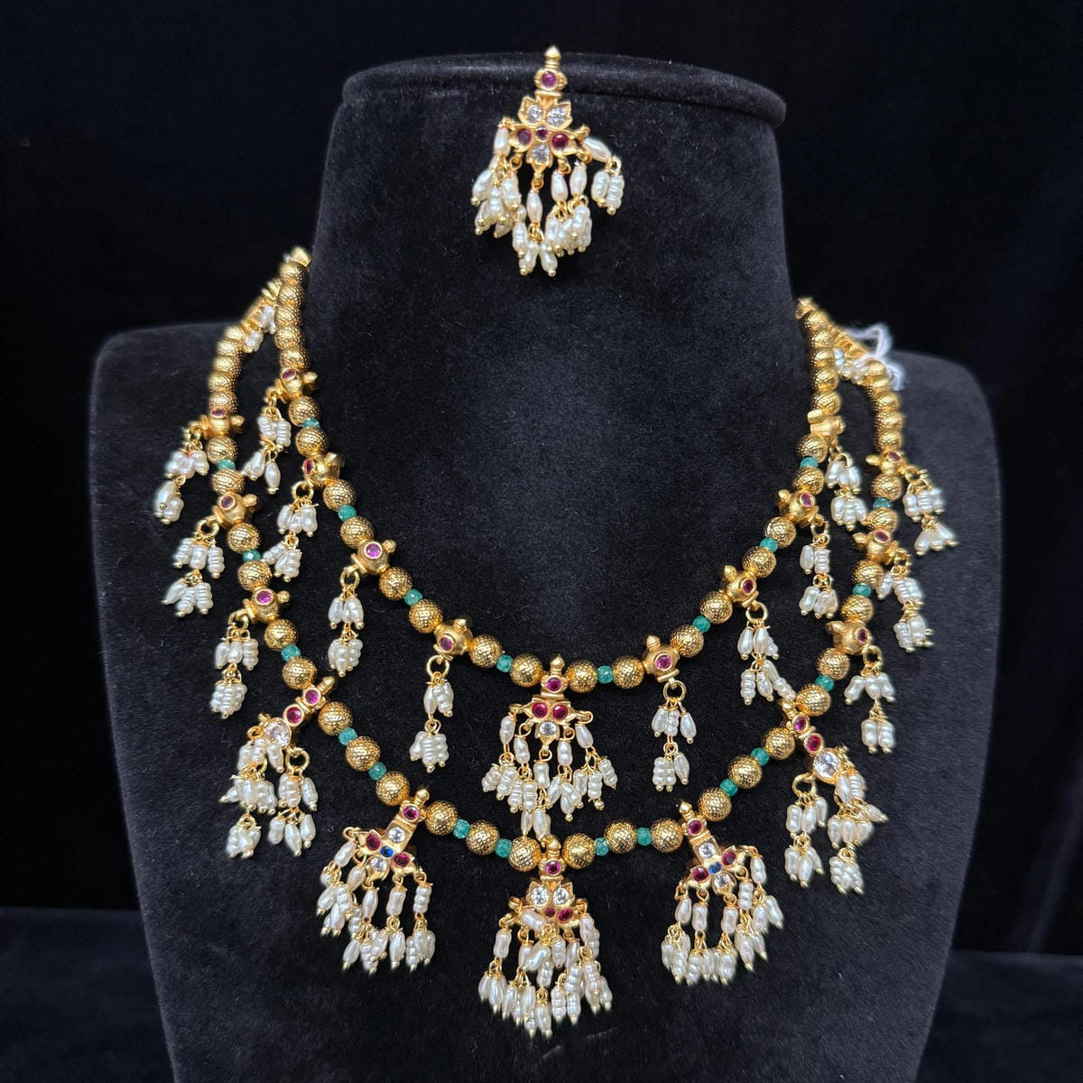 Double Layered Beads Mala