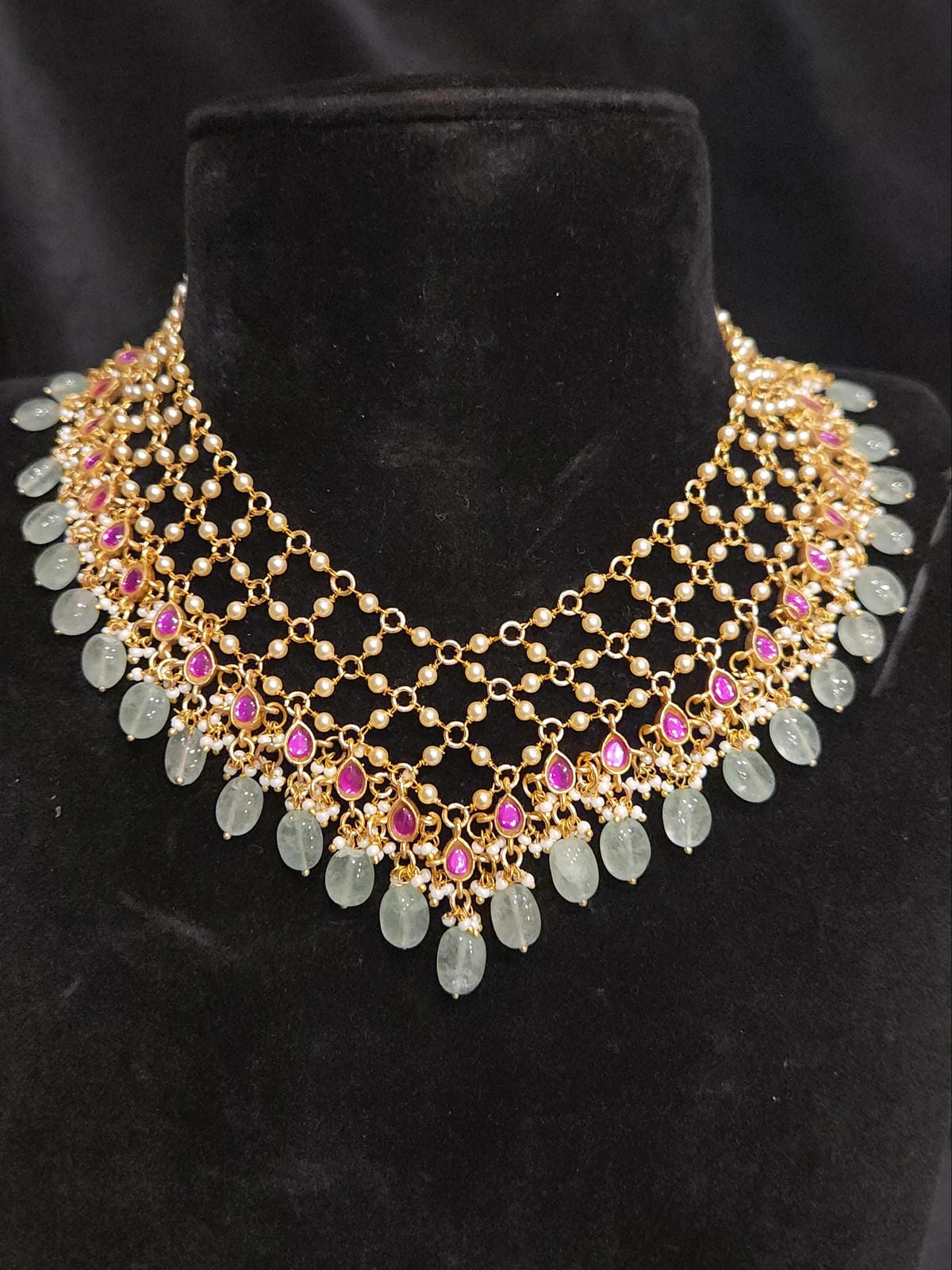 Multi Color Jaali Necklace Set