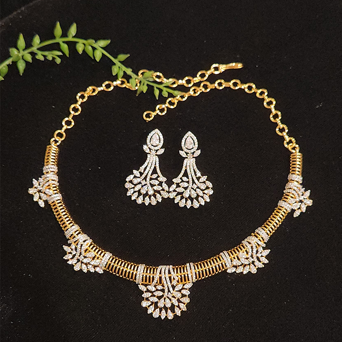 Hasli with Trendy CZ Floral Motifs