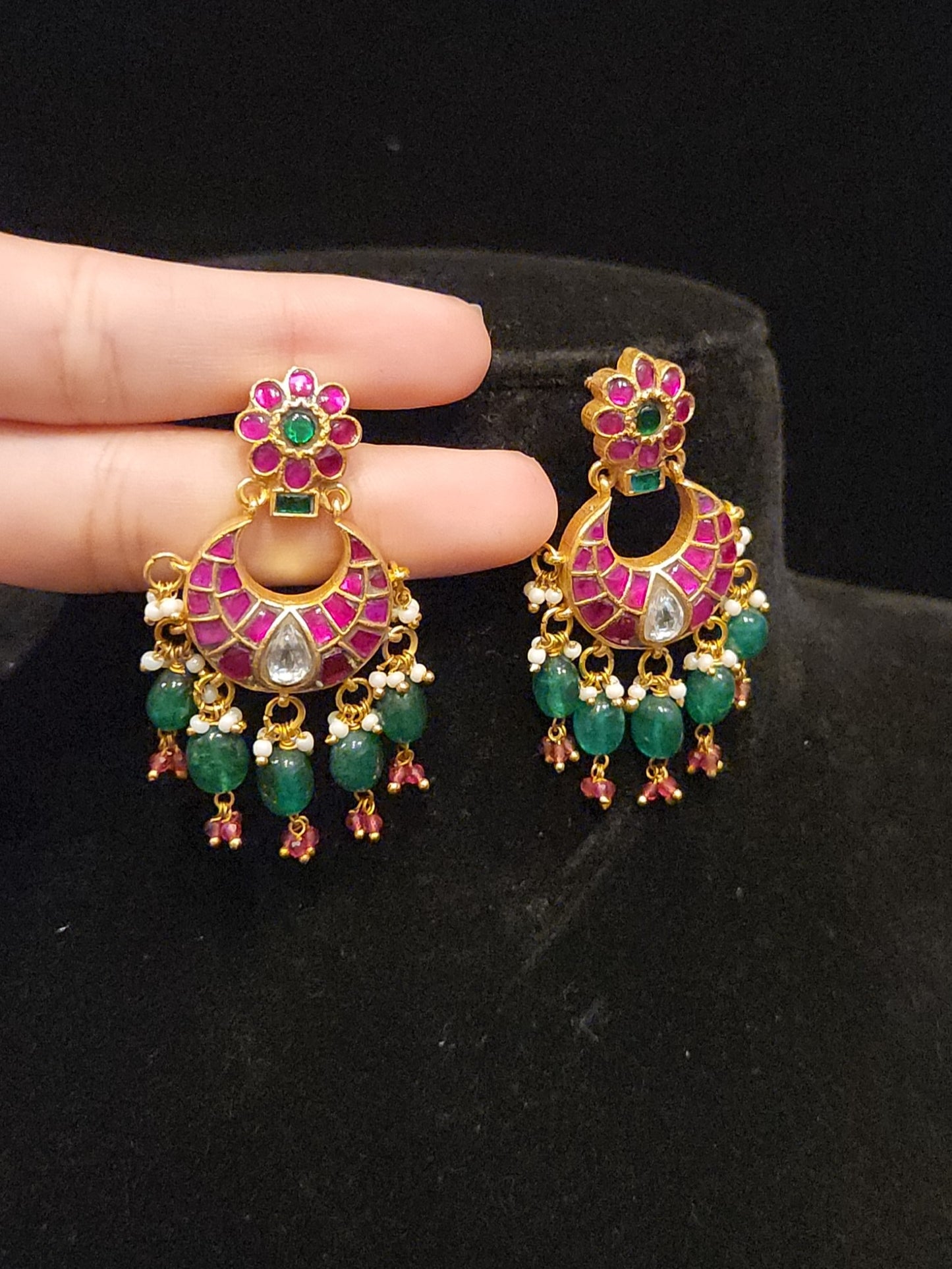 Jada Kundan Chandbali Earrings