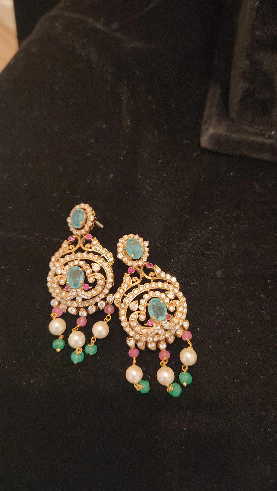 Regal Victorian Pumpkin Bead 92.5 Silver Necklace Set