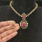 Regal Victorian Moissanite Ruby 92.5 Silver Necklace Set