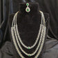 Triple Layered Emerald Stone Haram