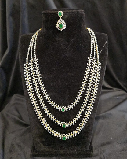 Triple Layered Emerald Stone Haram