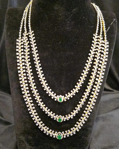 Triple Layered Emerald Stone Haram