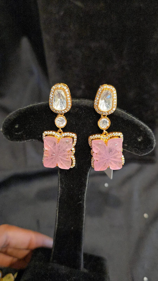Baby Pink Floral Earrings