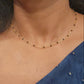 Minimalist 92.5 Silver Black Bead Necklace