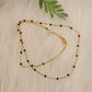 Minimalist 92.5 Silver Black Bead Necklace