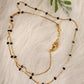 Minimalist 92.5 Silver Black Bead Necklace