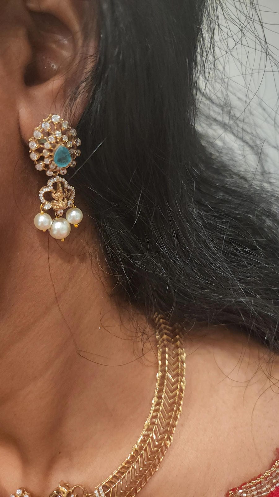 Divine Lakshmi Peacock 92.5 Silver Kante Set