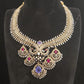 92.5 Silver Ruby & Purple Stones Kante Set
