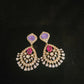 92.5 Silver Ruby & Purple Stones Kante Set