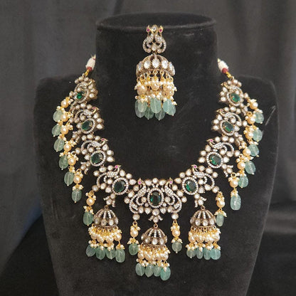 Victorian Peacock & Emerald Necklace Set