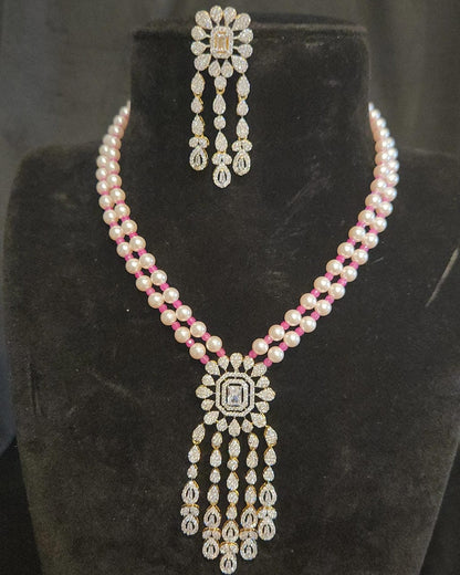 Double Layer Pearl Bridal Set